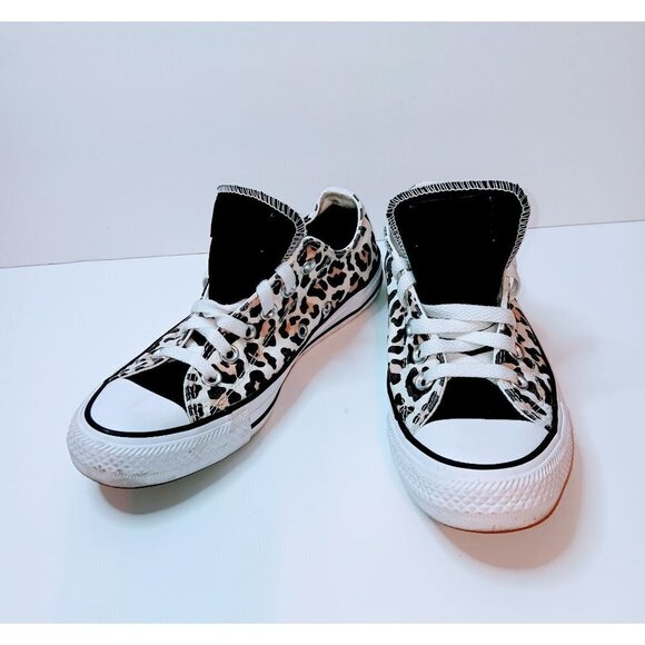 Converse All Star Unisex Low- Top Leopard Print Sneaker - Picture 2 of 8